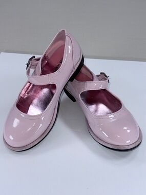Steve Madden JKenny Pink Patent Mary Jane Dress Shoes Youth 1M EUC